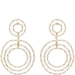 Lillian Glass Crystal Drop Earrings by Mignonne Gavigan